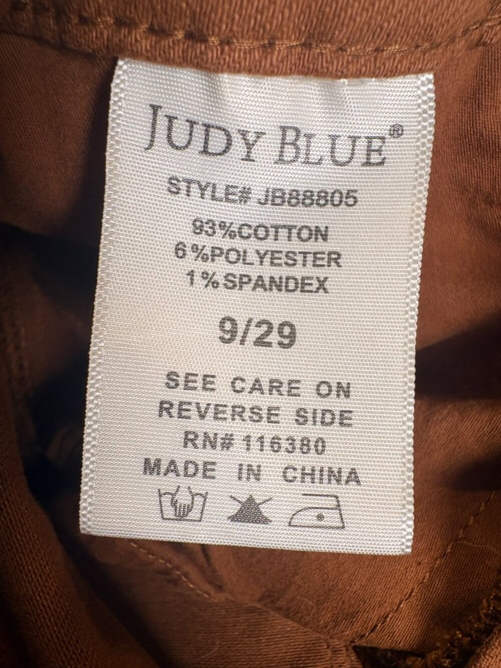 Judy Blue Caramel Brown Jasper High Rise Control Top Cropped Wide Leg Jean Size - Picture 7 of 8